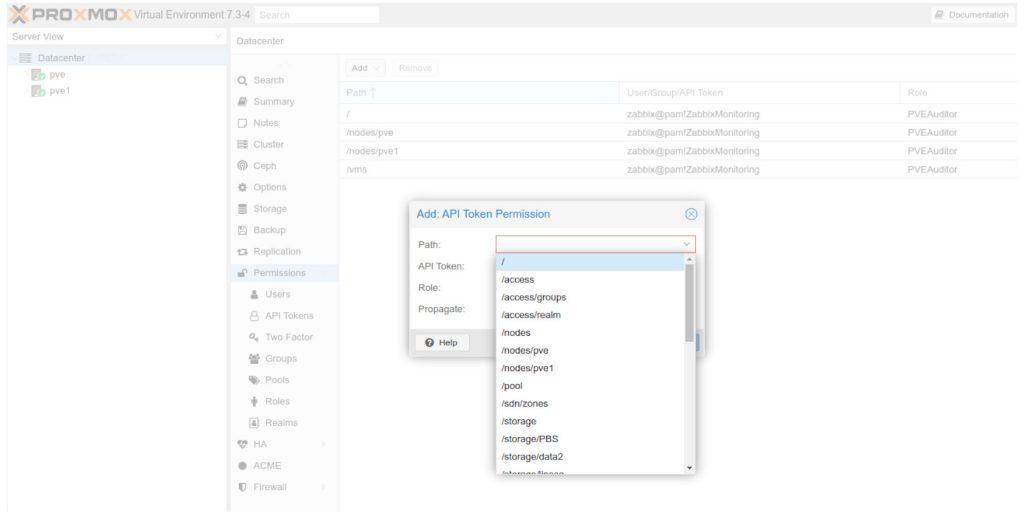 proxmox con zabbix