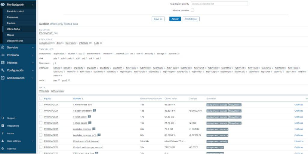 monitoreando proxmox con zabbix